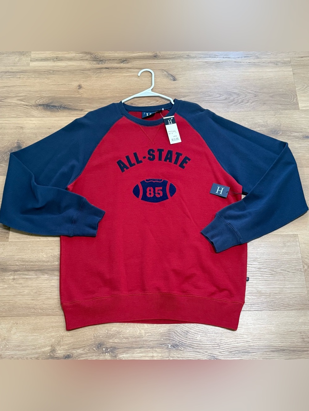 NOS Vintage Tommy Hilfiger Mens Y2K Sweatshirt All State Football XL NWT 2000s